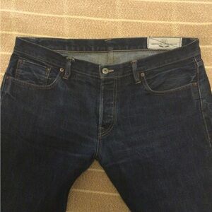 Rogue Territory Stanton Slim Straight Selvedge Jeans, Size 38. Made in USA.